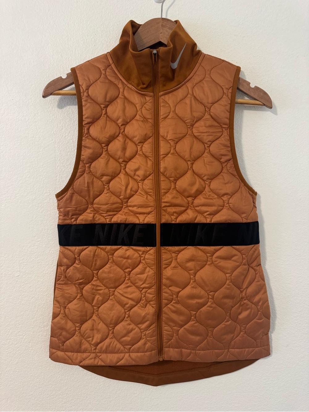 Nike Aero Layer Lightweight Running Quilted Vest Burnt Orange Breathable XS